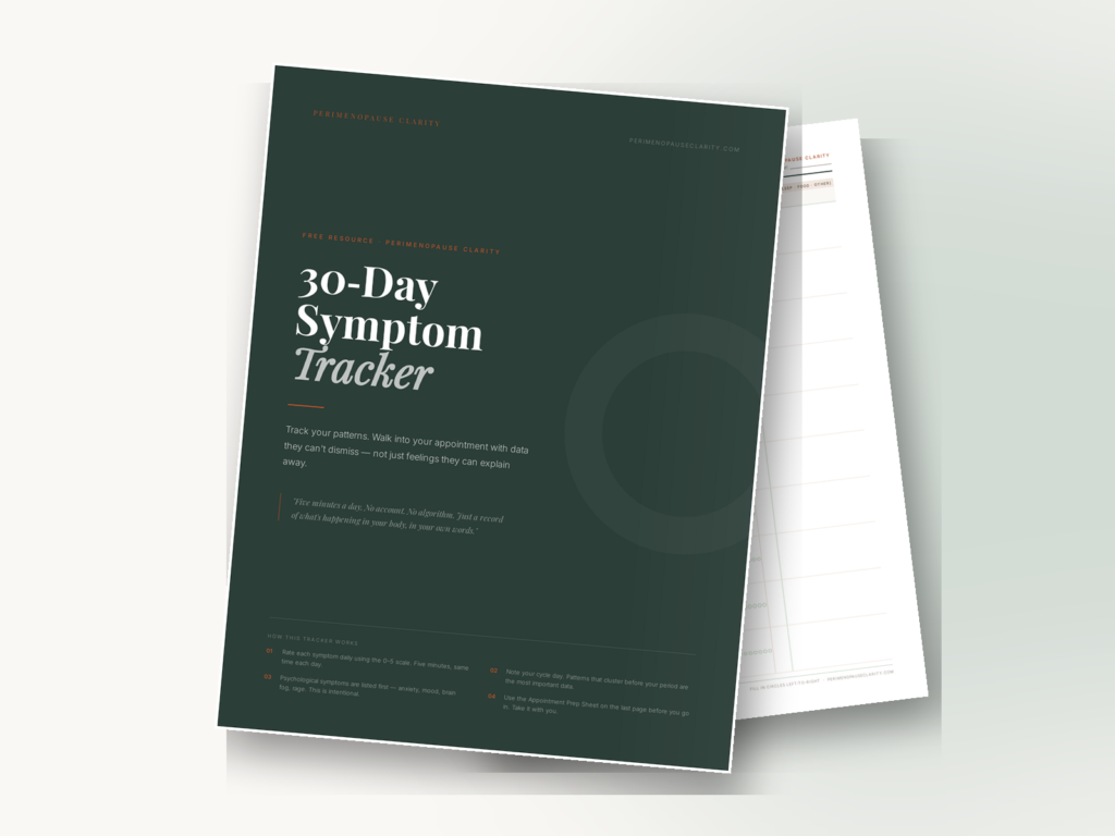 Free 30-day perimenopause symptom tracker PDF