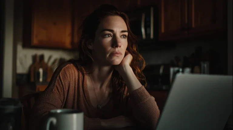 Woman researching is Midi Health worth it on her laptop