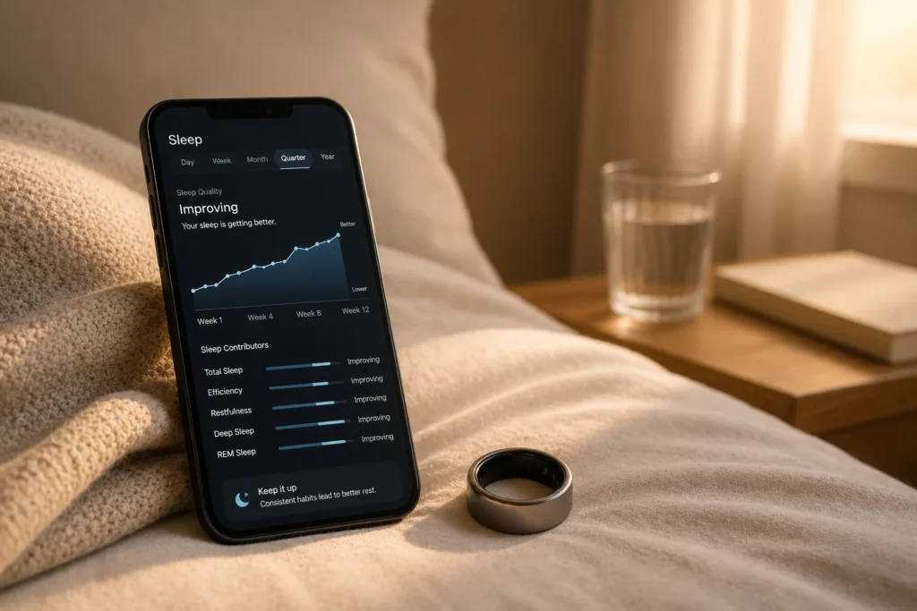 Tracking magnesium sleep improvement over 90 days with an Oura Ring