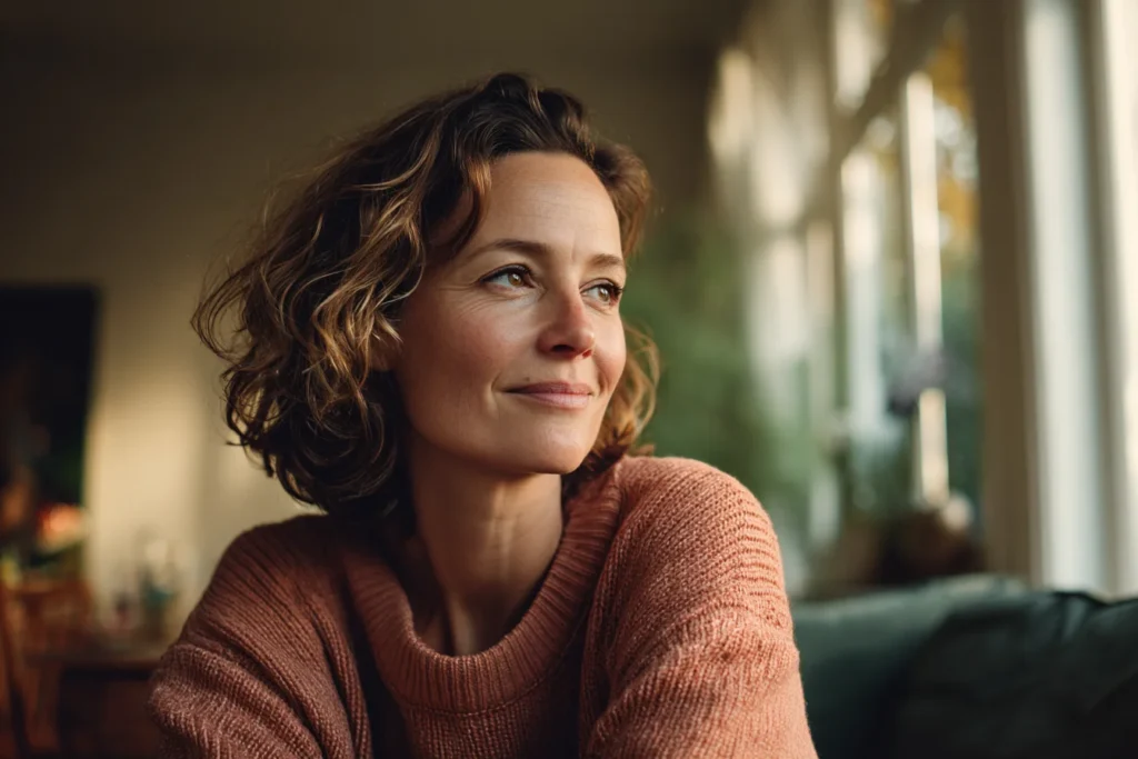 Woman feeling heard and validated after a perimenopause specialist appointment