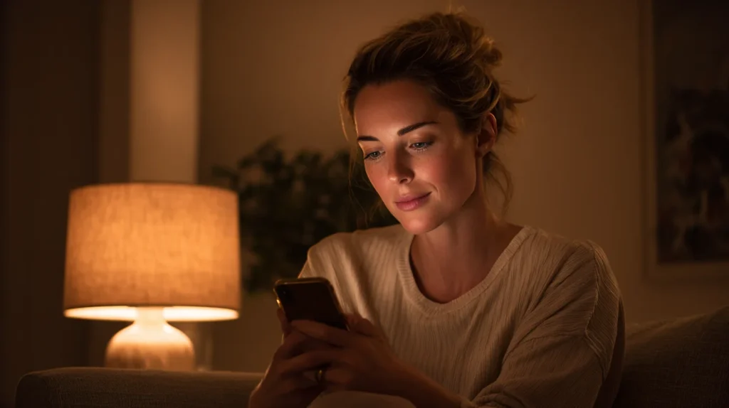 Woman tracking her symptom pattern to distinguish perimenopause from PMS