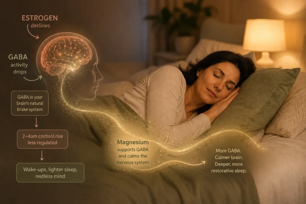 How declining estrogen and GABA disrupt perimenopause sleep