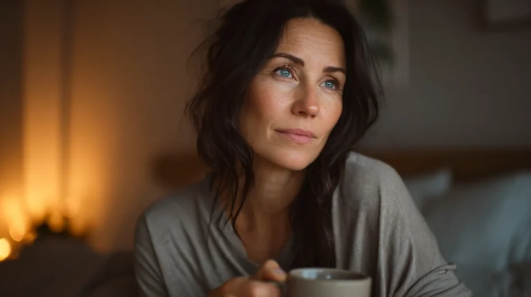 Woman realizing her symptoms may be perimenopause rather than her usual PMS