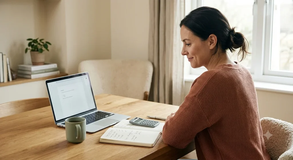 Woman comparing telehealth costs for perimenopause care — Midi vs Alloy vs Winona